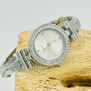 SWAROVSKI Crystals Elegant Silver Women's Quartz Watch New, Needs Battery